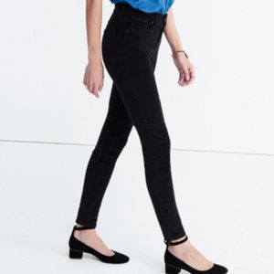 Madewell High Riser 9" Skinny Skinny Velvet Jeans